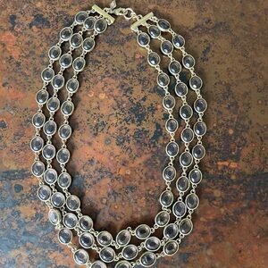 Banana Republic Elegant Triple-Strand Purple Necklace
